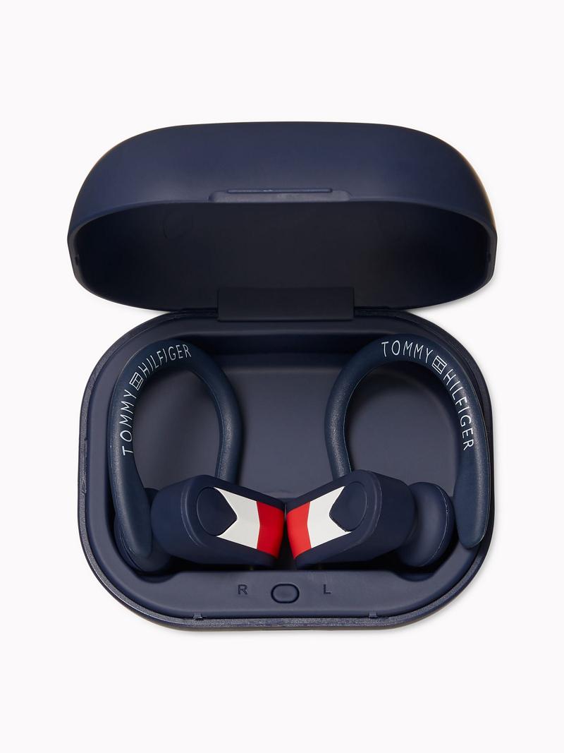 Férfi Tommy Hilfiger Wireless Sport Earbuds Technology Sötétkék | HU 1589EBC